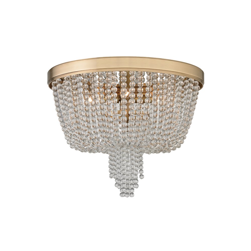 Royalton Flush Mount, Aged Brass. Picture 1