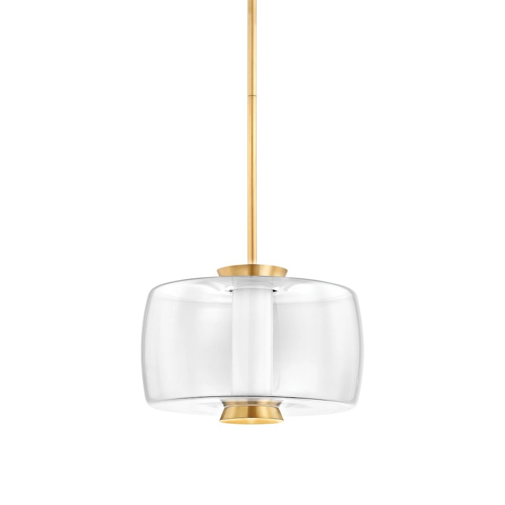 Beau Pendant In Aged Brass Color. Picture 1