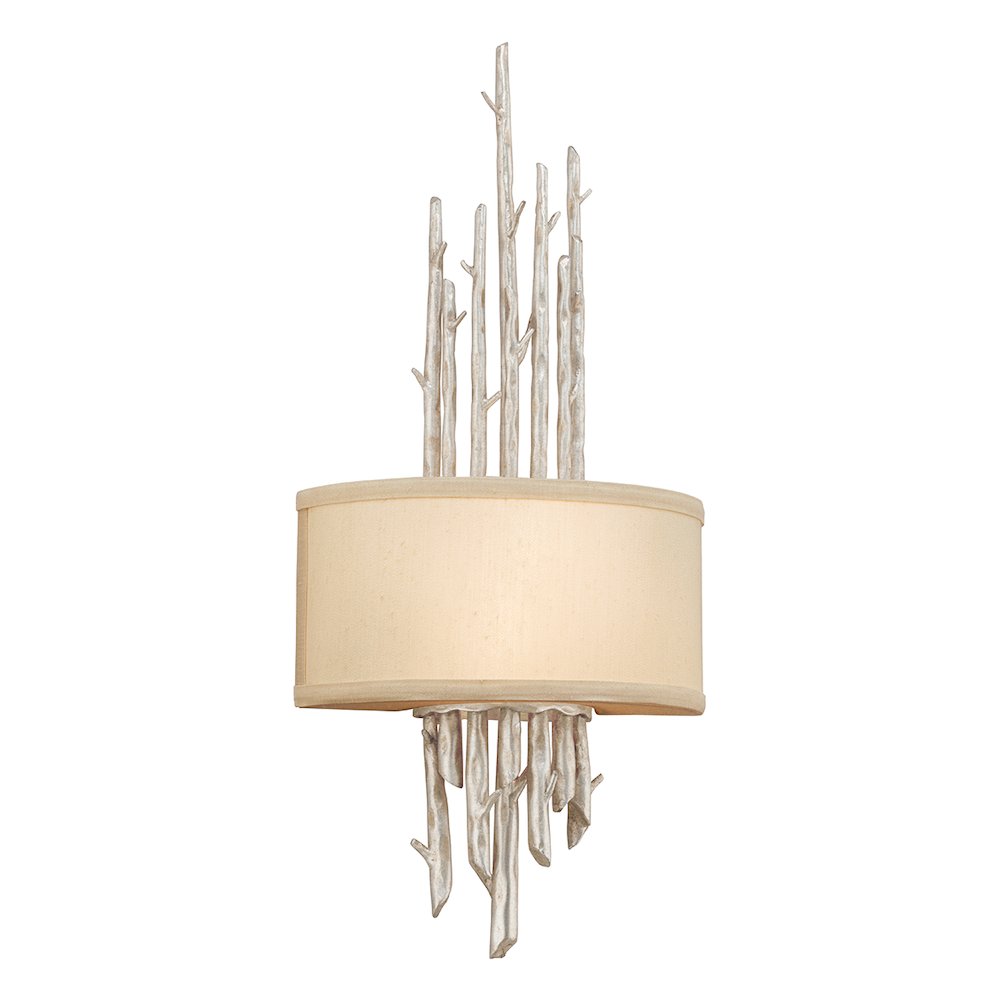 Adirondack Wall Sconce, Warm Silver Leaf. Picture 1