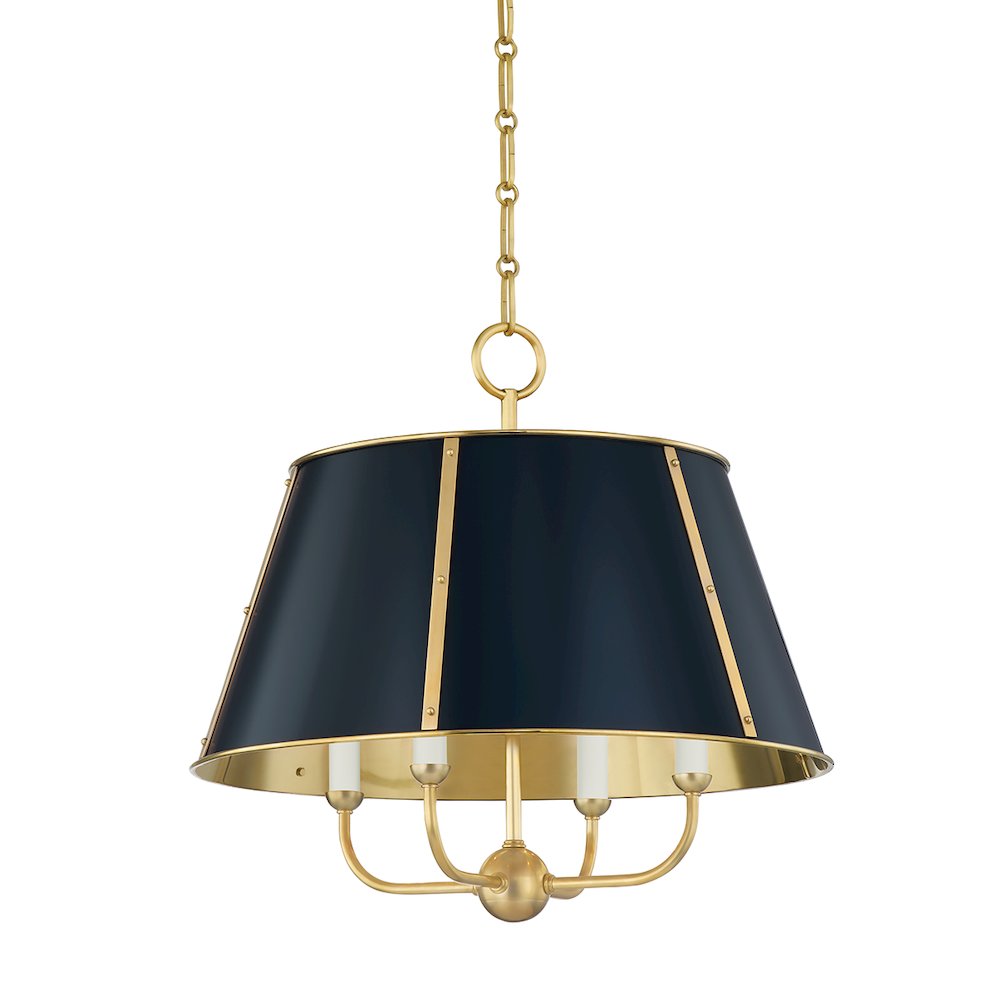 Cambridge Chandelier, Aged Brass. Picture 1