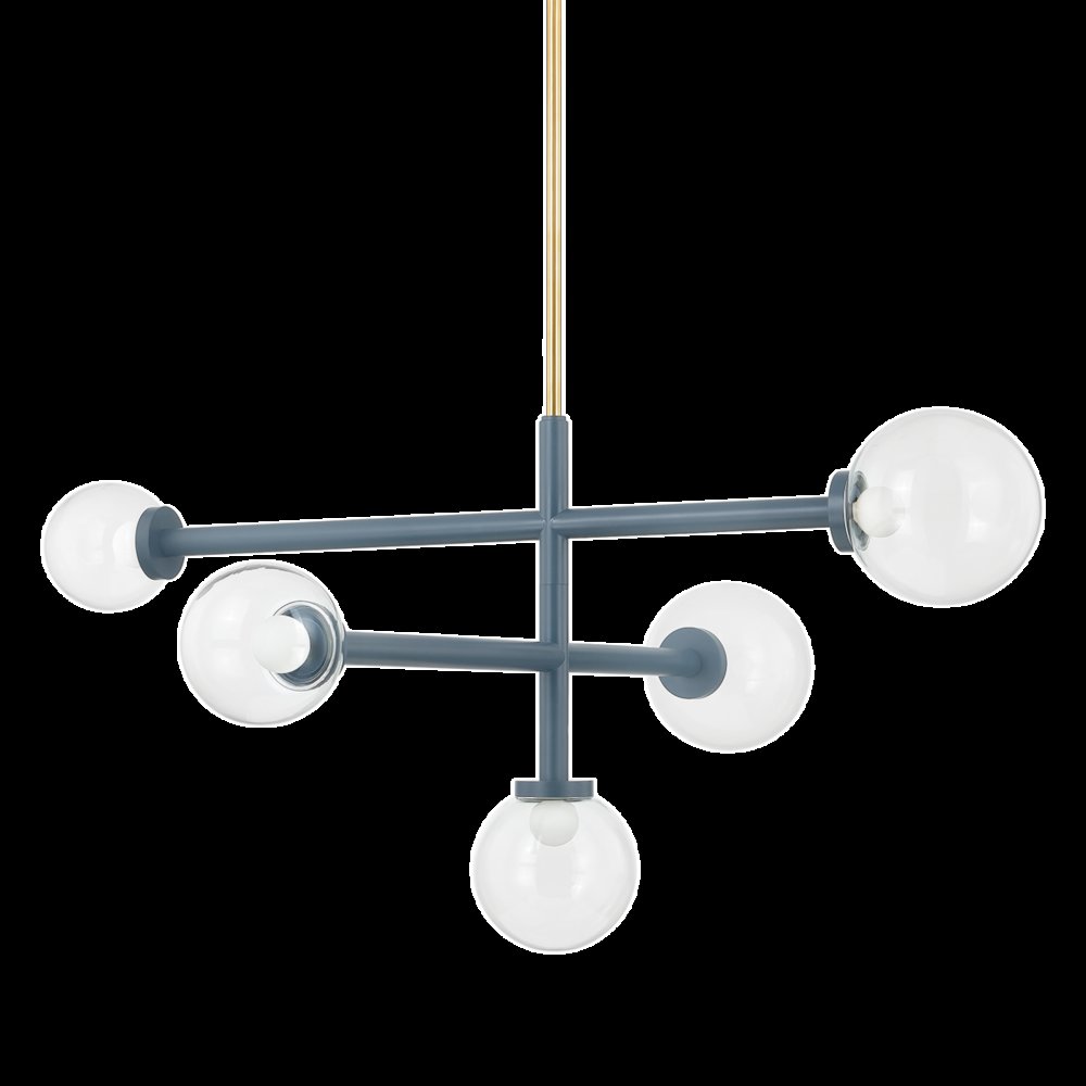 Sia Chandelier, Aged Brass. Picture 1