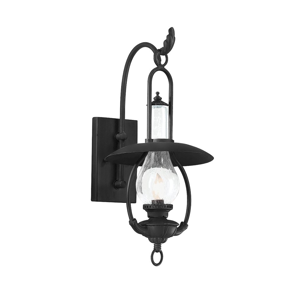 La Grange Exterior Wall Sconce, Soft Off Black. Picture 1