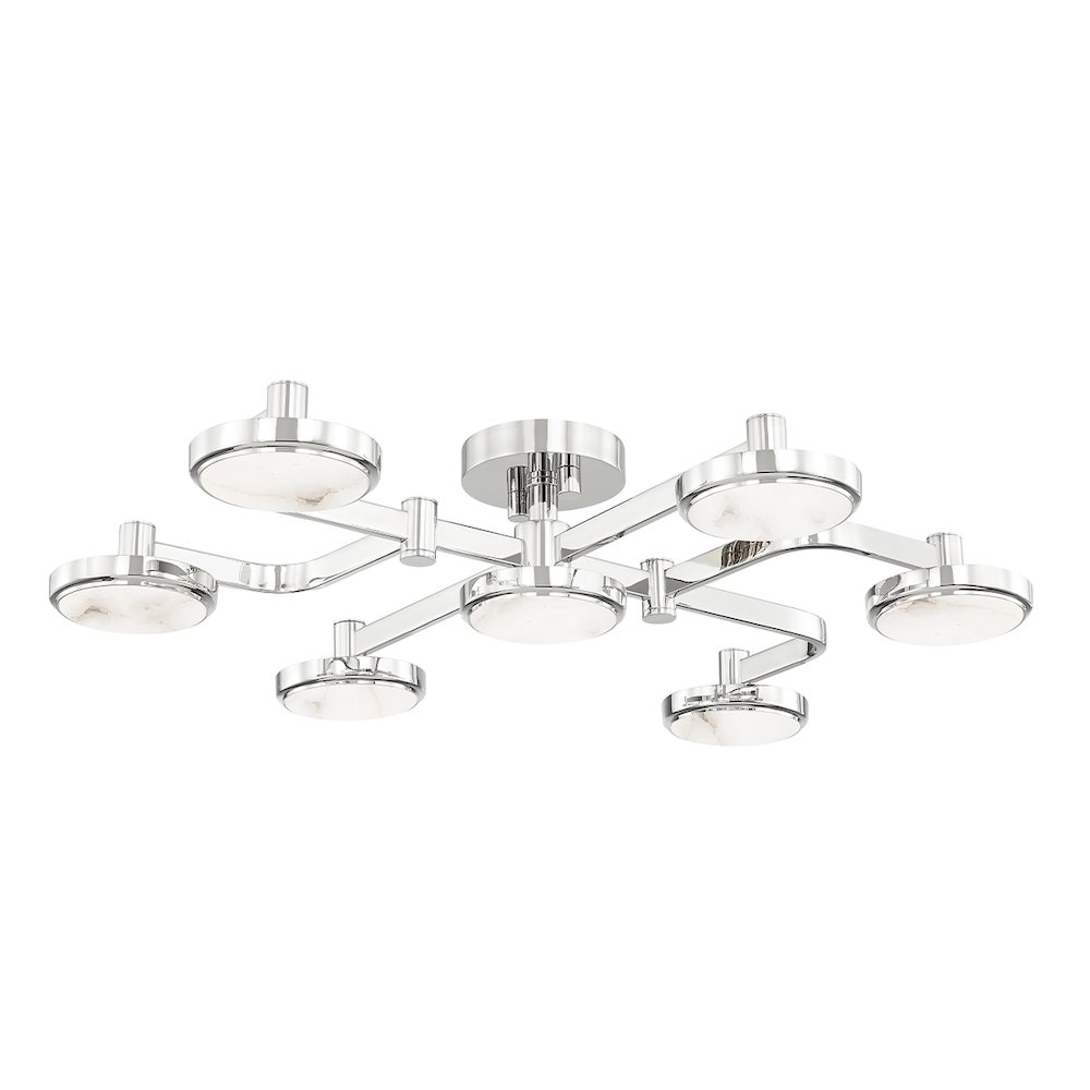 Meander Semi Flush, Polished Nickel. Picture 1