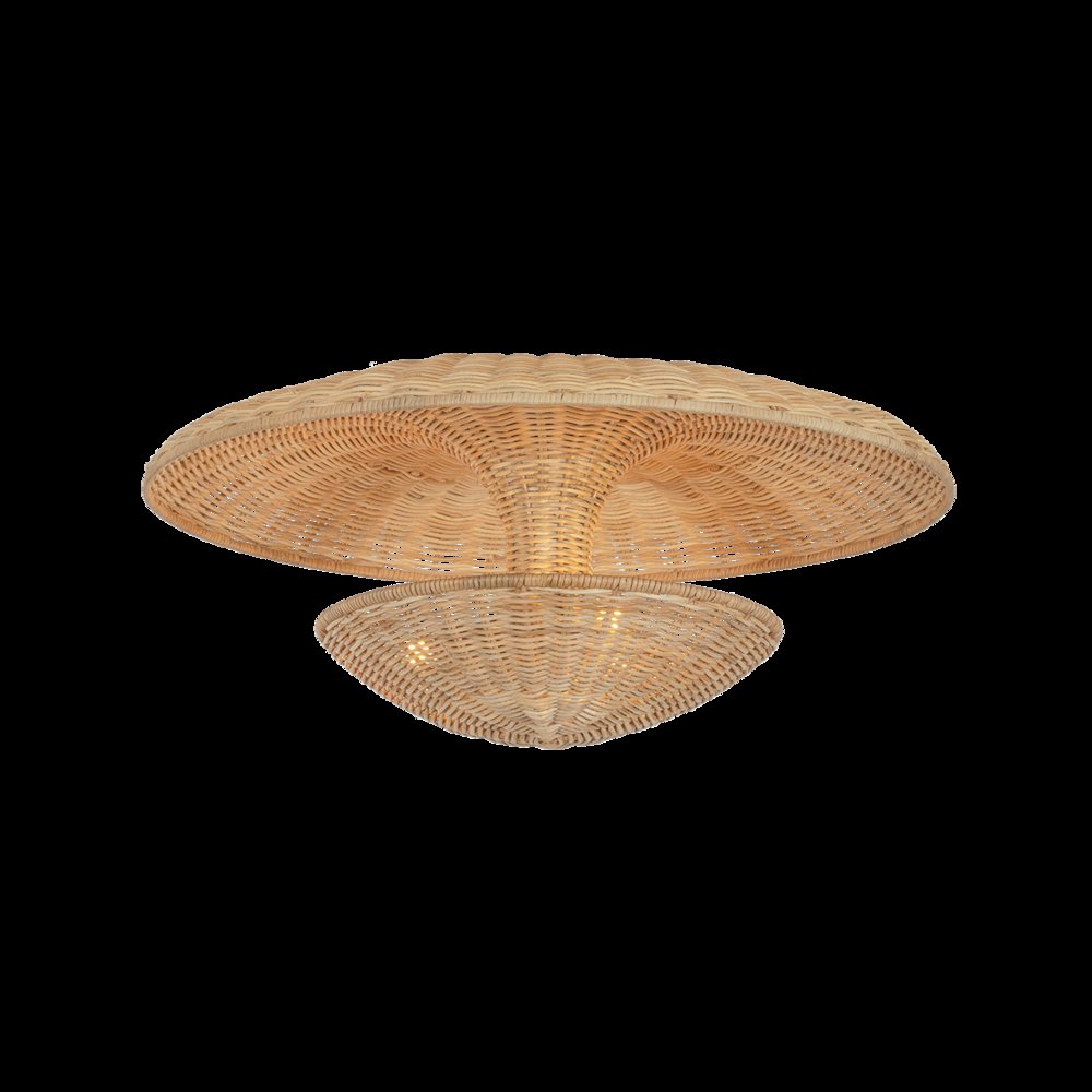 Draco Semi Flush, Bronze Leaf. Picture 1