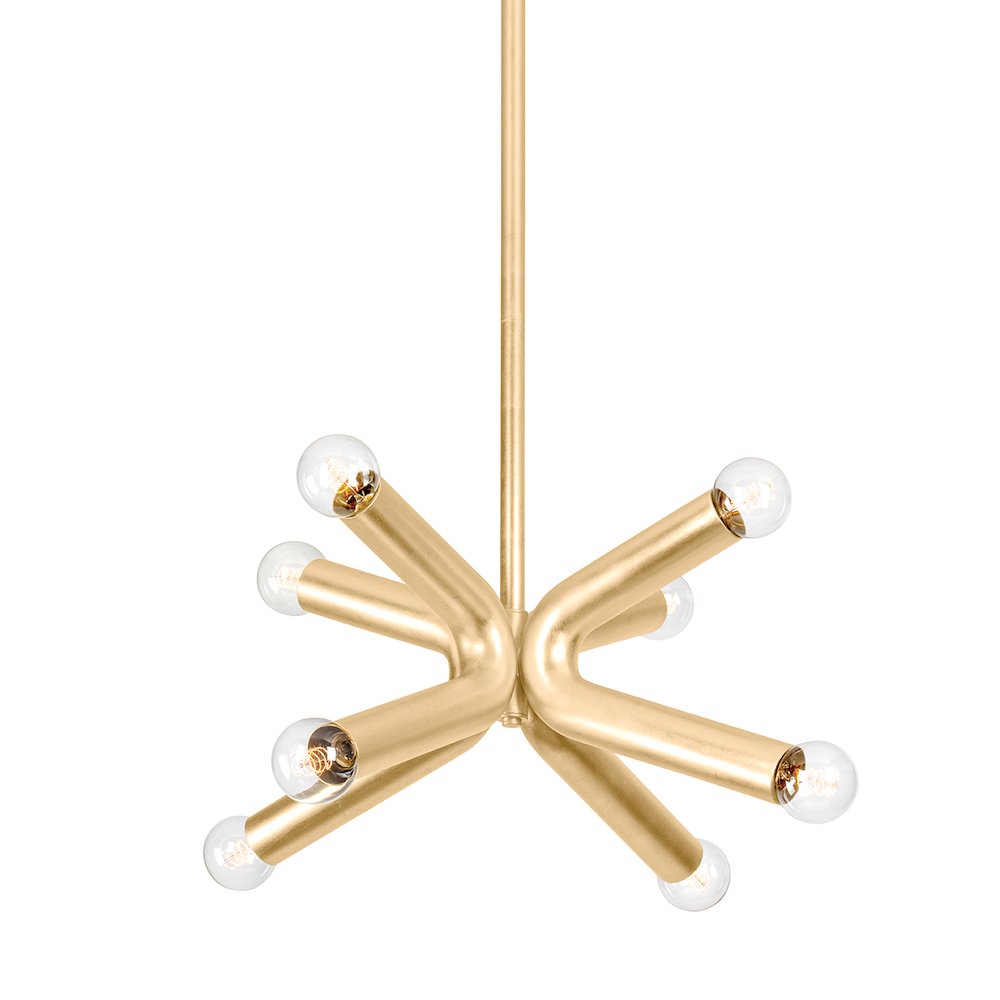 Dash Chandelier, Vintage Gold Leaf. Picture 1