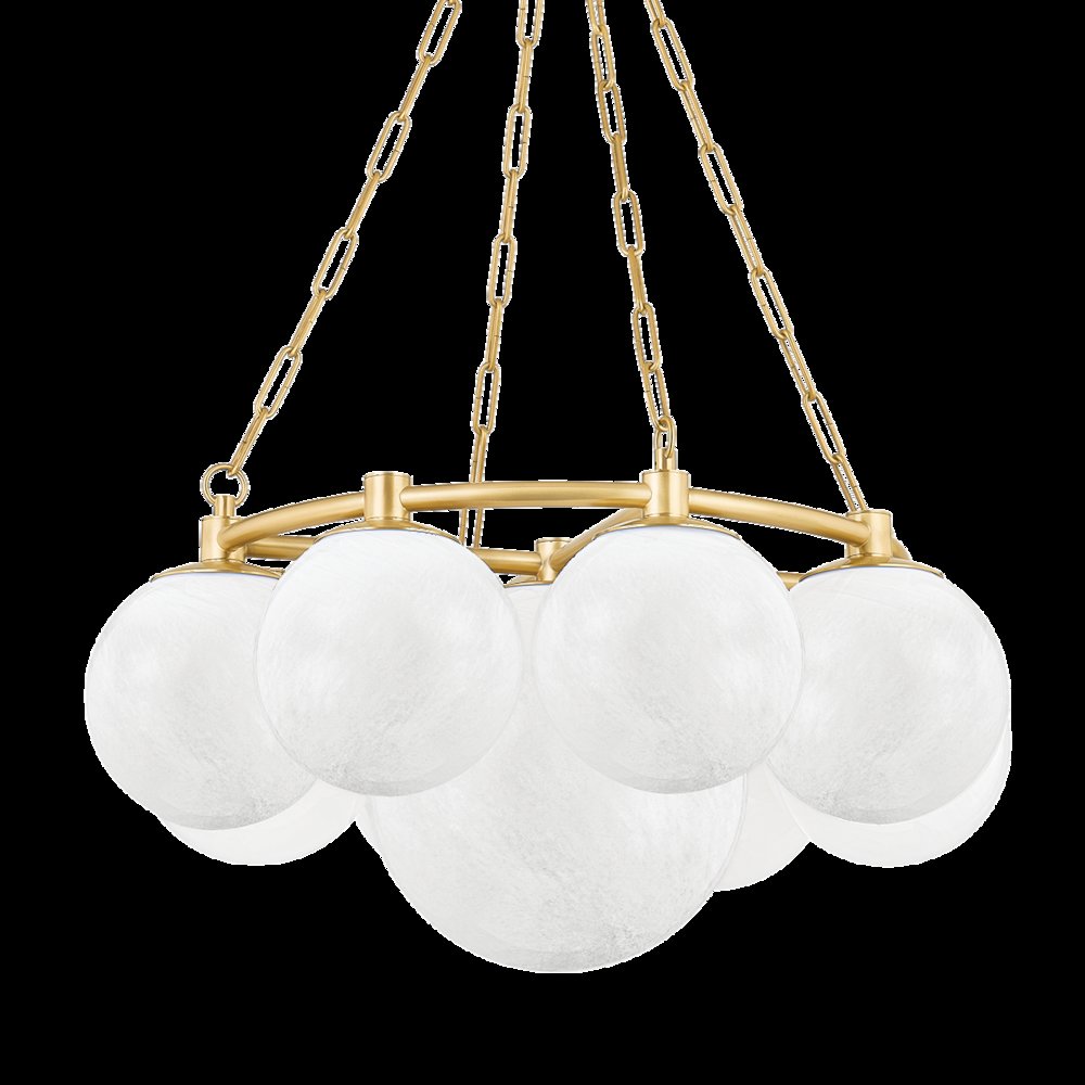 Thornwood Chandelier, Aged Brass. Picture 1