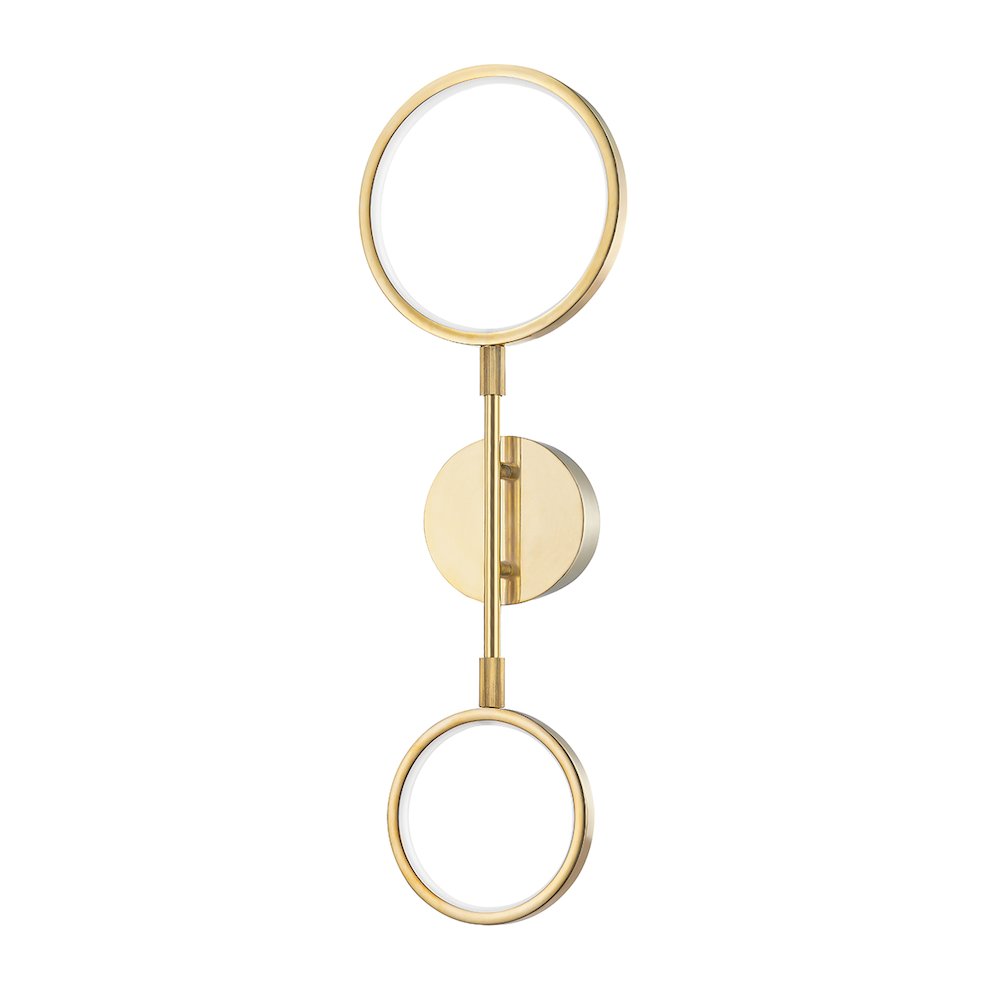 Saturn Wall Sconce, Aged Brass. Picture 1