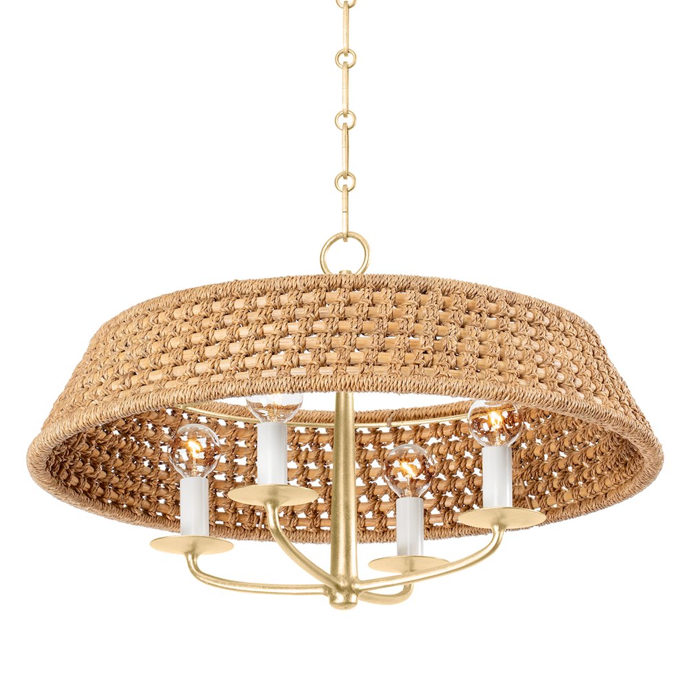 Bradley Chandelier, Vintage Gold Leaf. Picture 1