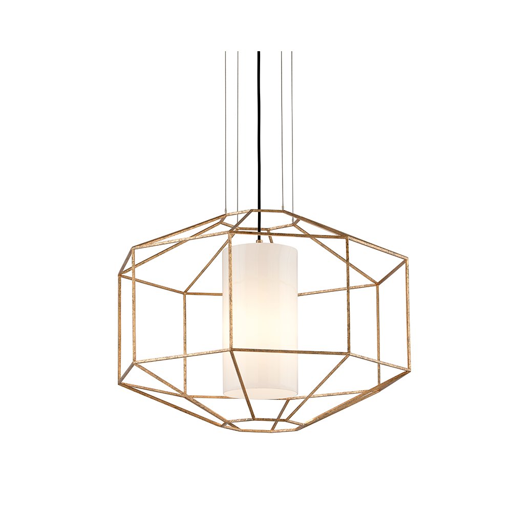 Silhouette Chandelier, Gold Leaf. Picture 1