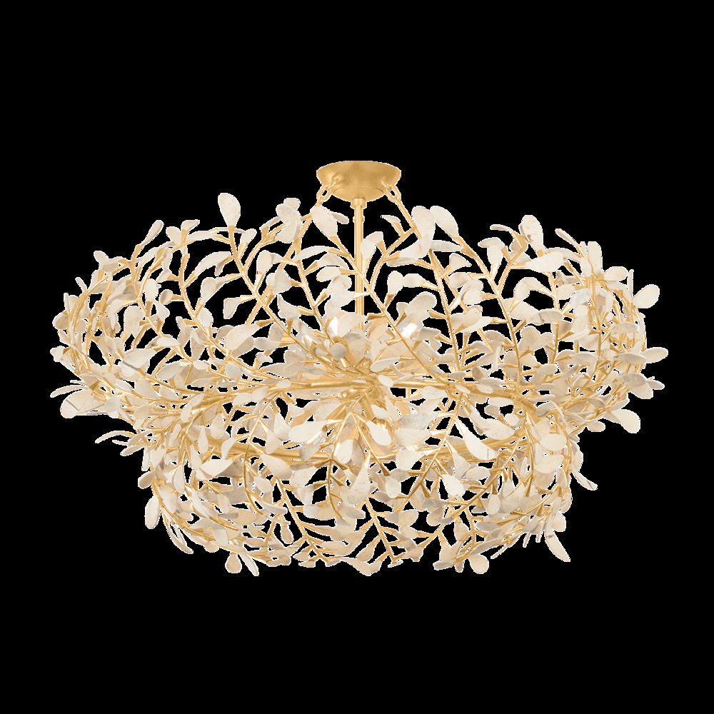 Maybrook Chandelier, Vintage Gold Leaf. Picture 1