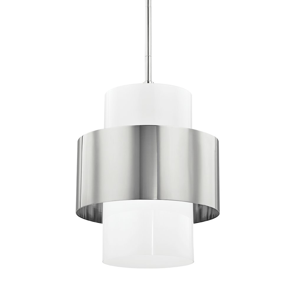 Corinth Pendant, Polished Nickel. Picture 1