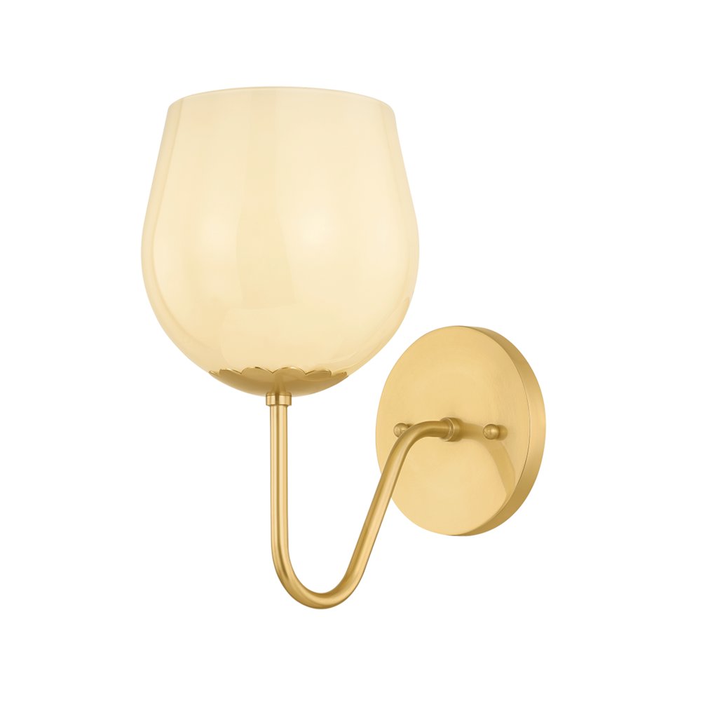Genevieve Wall Sconce, Aged Brass. Picture 1