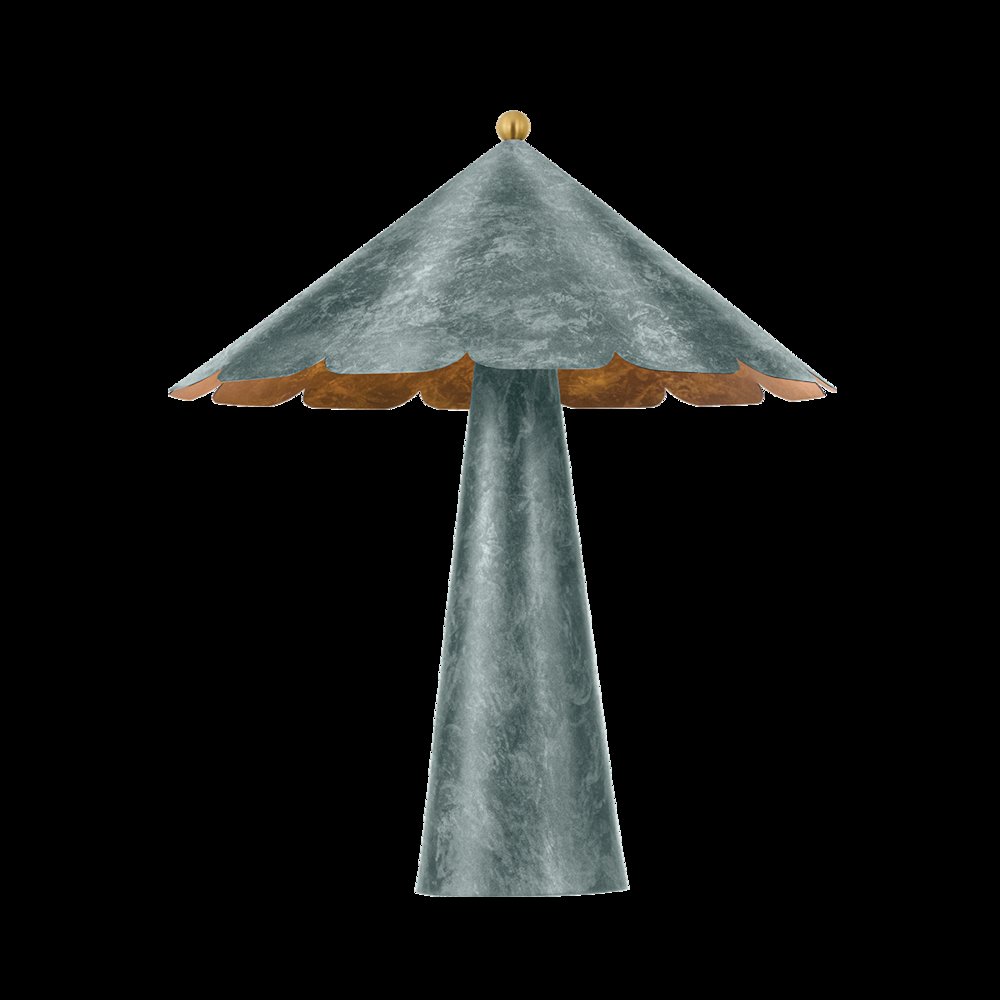Folly Beach Table Lamp, Verdigris. Picture 1