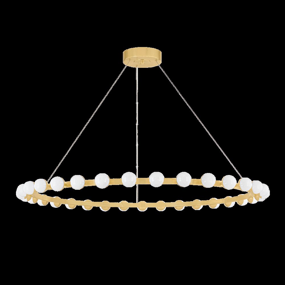 Linus Chandelier, Vintage Brass. Picture 1