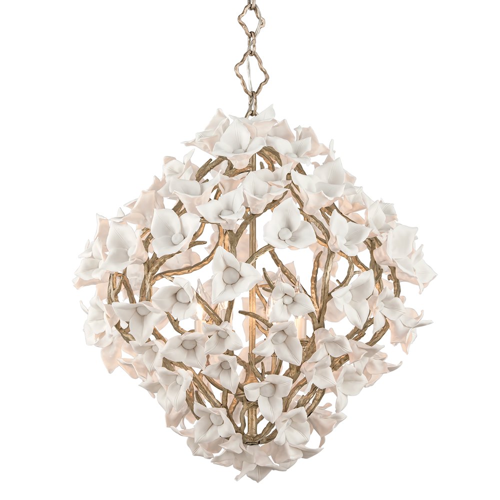 Lily Chandelier, Stria Gold Leaf. Picture 1
