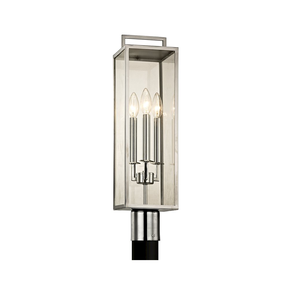 Beckham Exterior Post, Polished Stainless. Picture 1