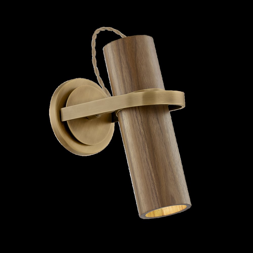 Lennox Wall Sconce, Patina Brass. Picture 1