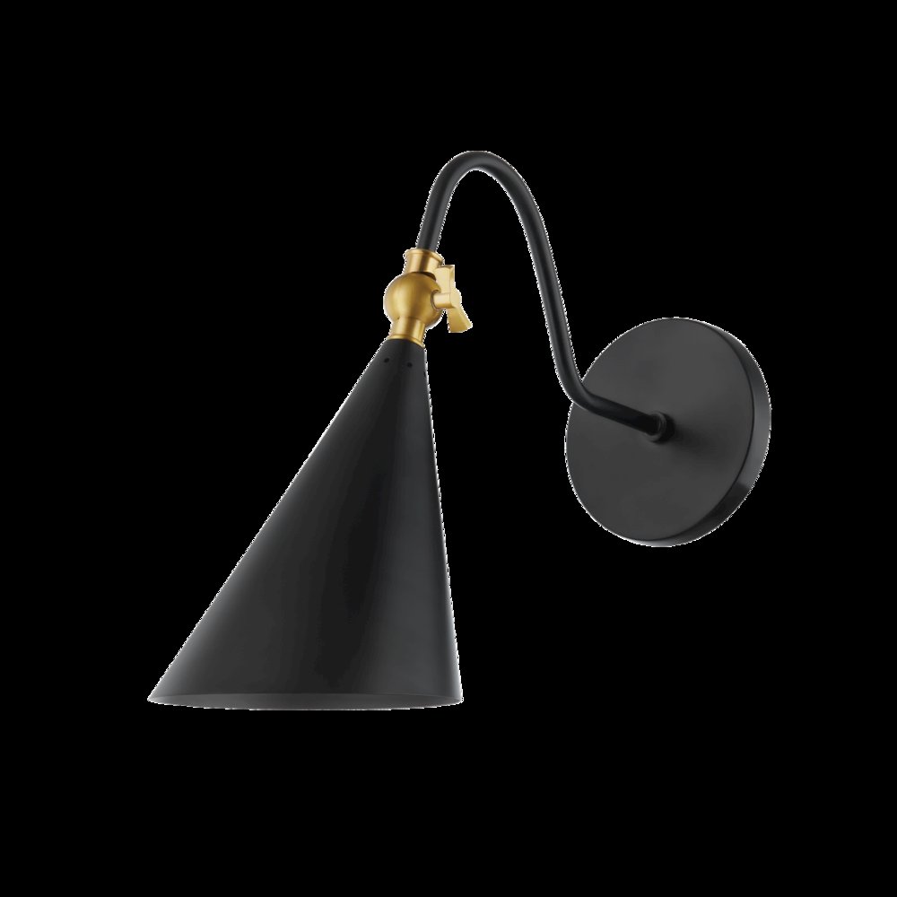 Lupe Wall Sconce, Aged Brass. Picture 1