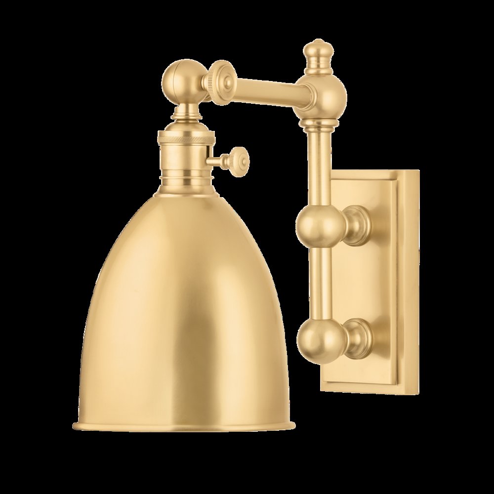 Roslyn Wall Sconce, Aged Brass. Picture 1