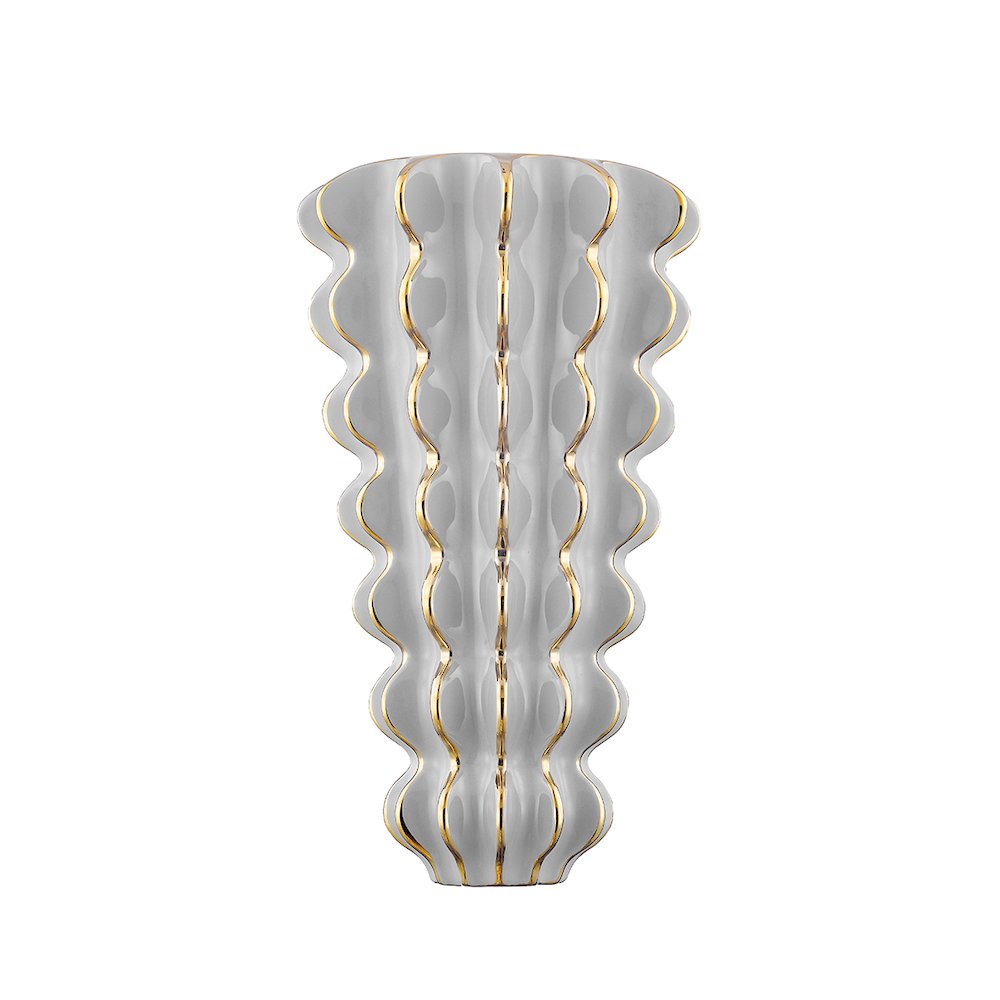 Esperanza Wall Sconce, Ceramic Gloss Gray. Picture 1