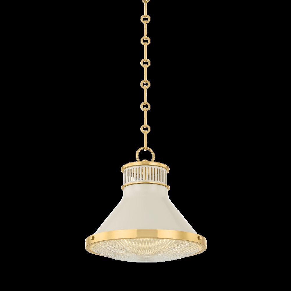 Highclere Pendant, Aged Brass. Picture 1