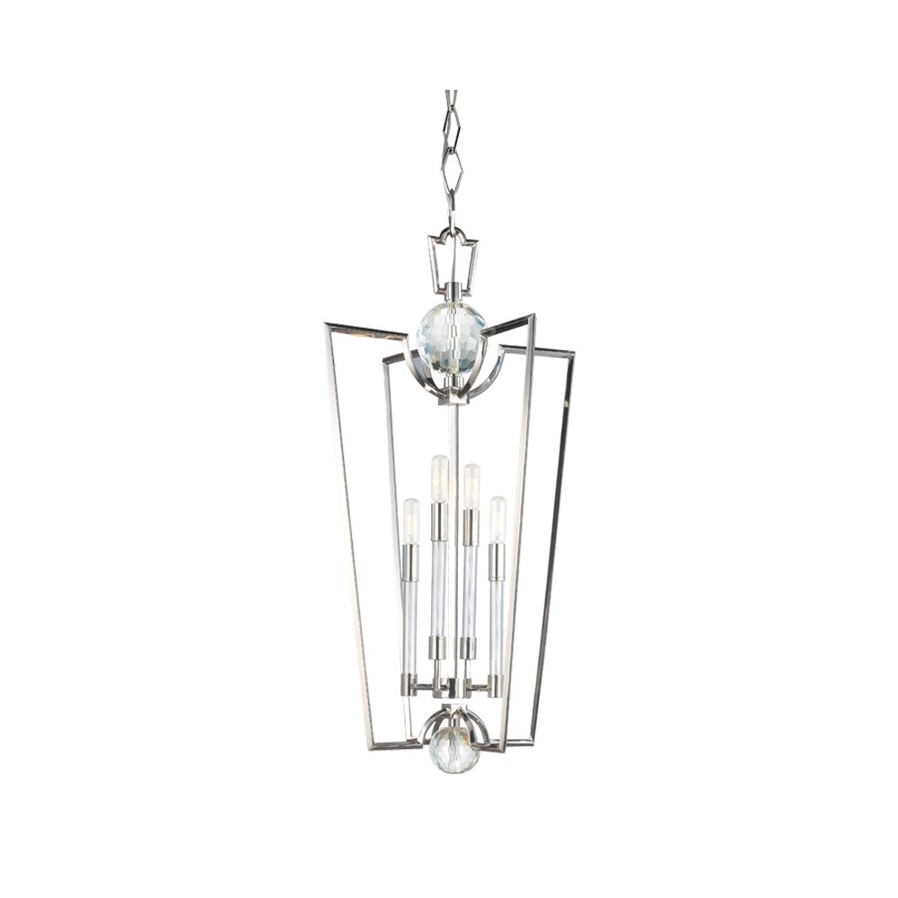 Waterloo Lantern In Polished Nickel Color. Picture 1