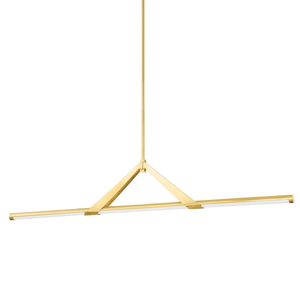 Jonas Linear In Aged Brass Color. Picture 1