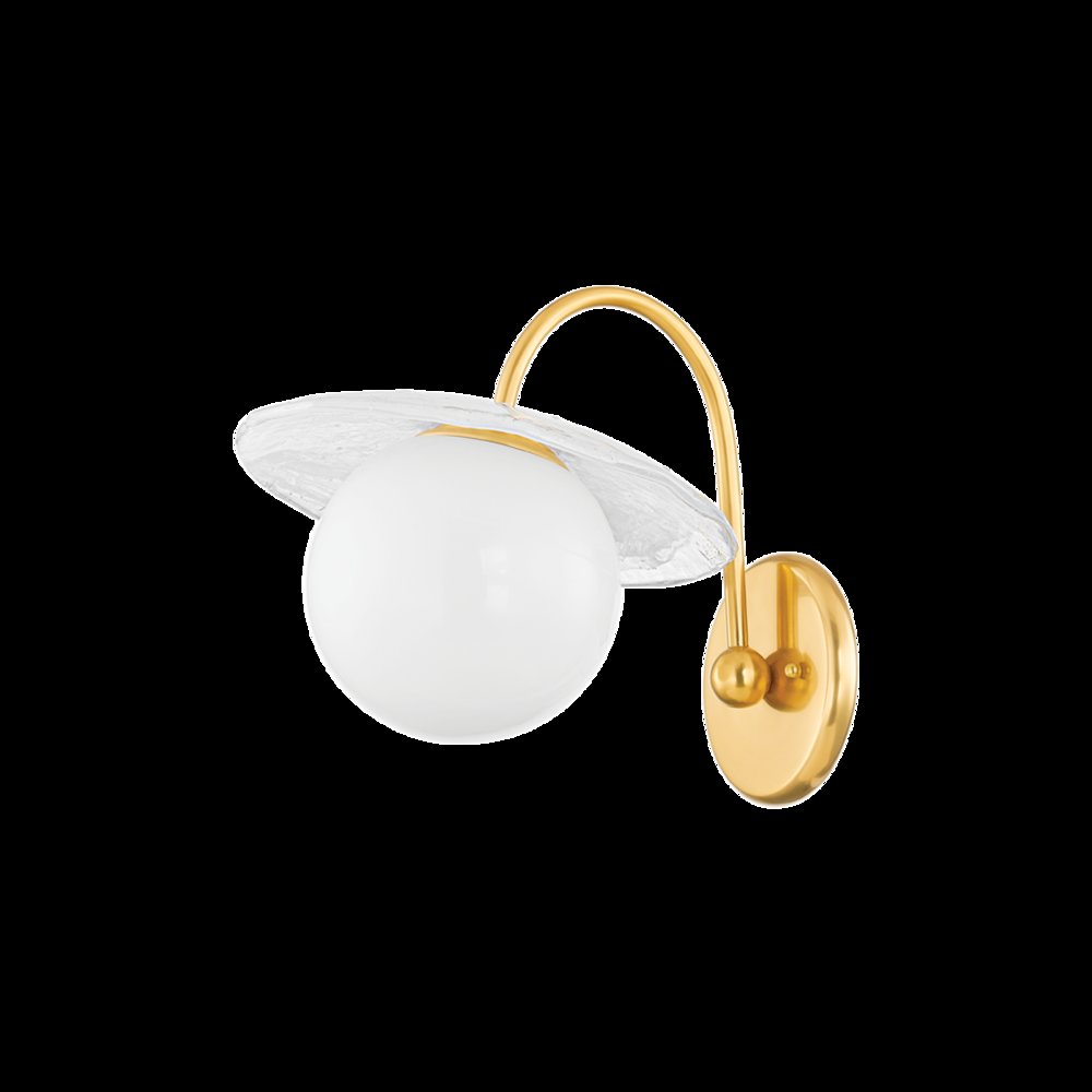 Stampford Wall Sconce, Aged Brass. Picture 1