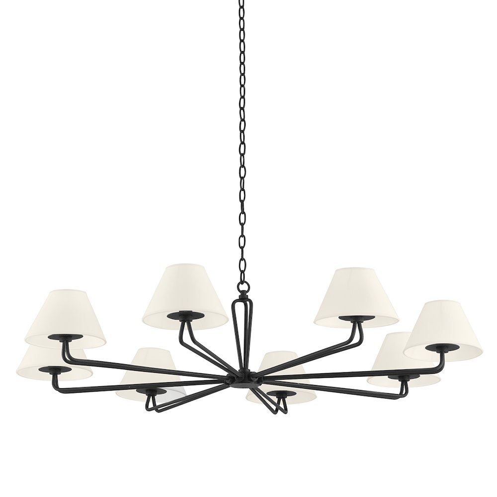 Ozias Chandelier, Black Iron. Picture 1