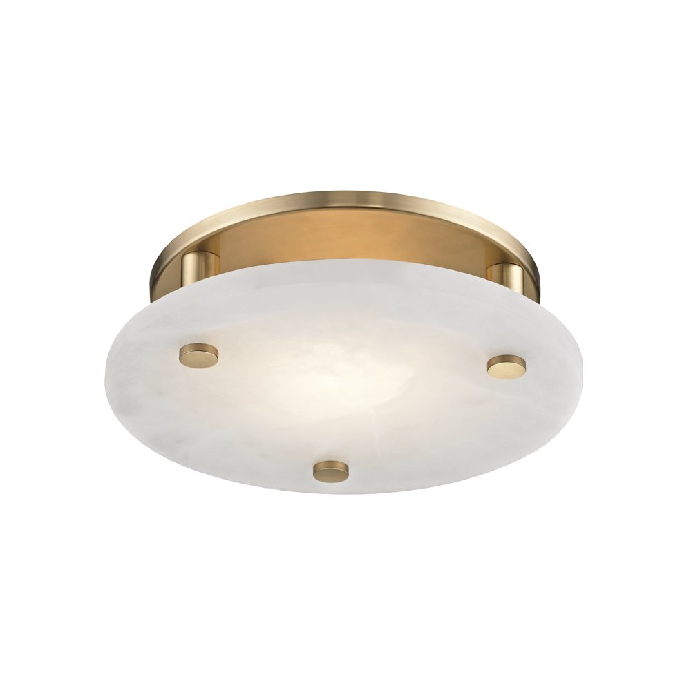 Croton Flush Mount, Aged Brass. Picture 1