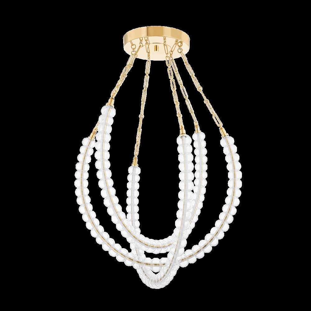 Celeste Chandelier, Vintage Brass. Picture 1