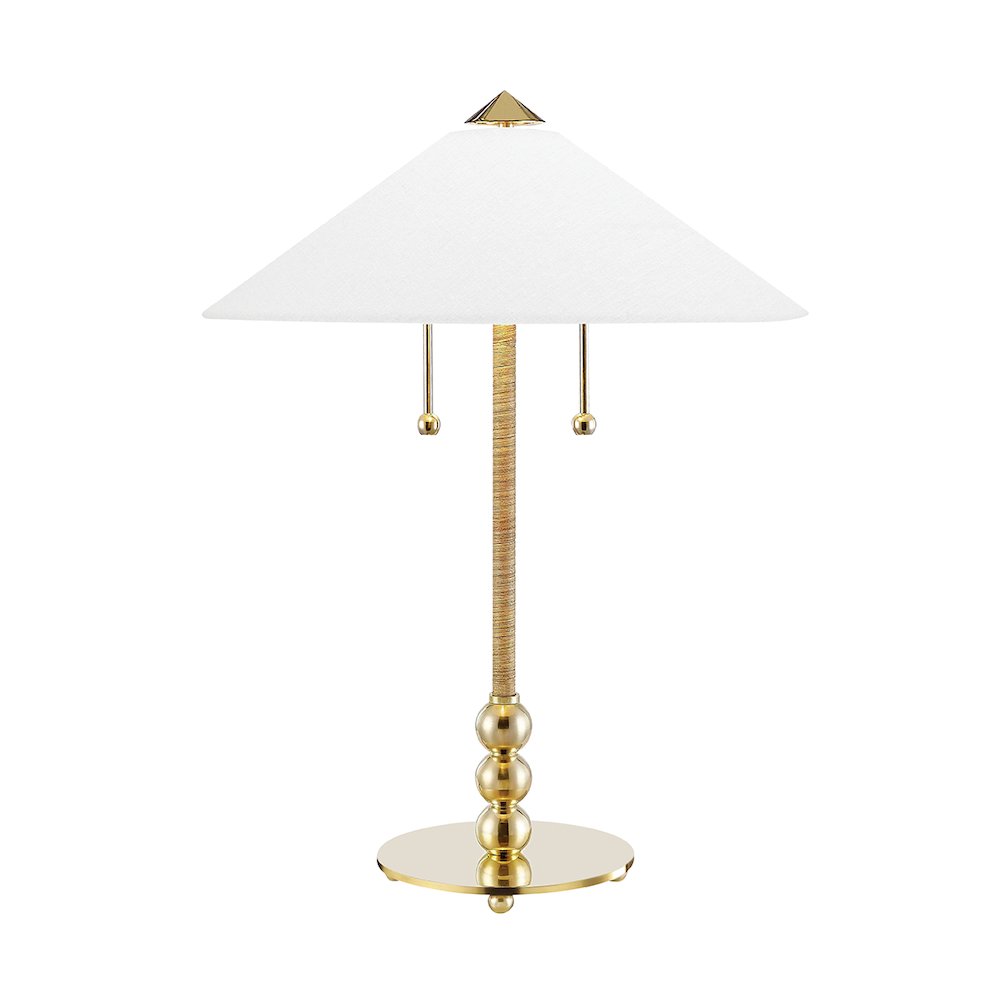 Flare Table Lamp, Aged Brass. Picture 1