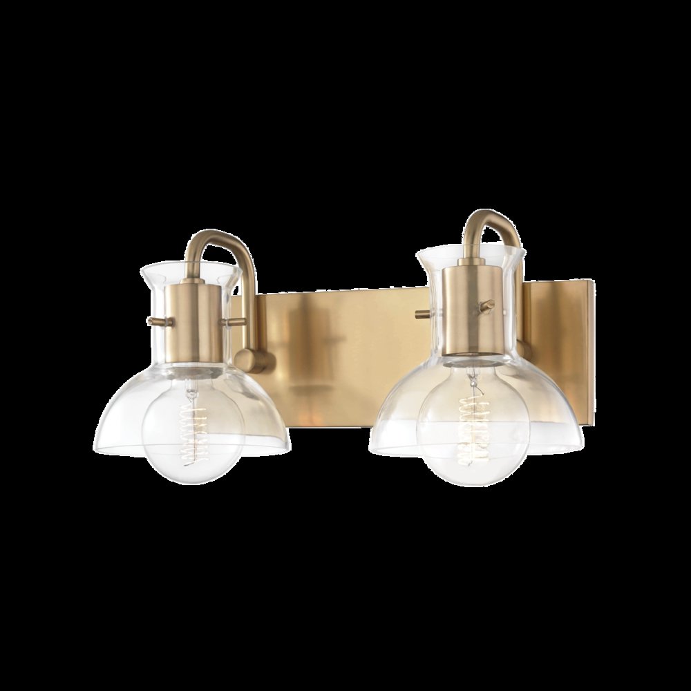 Riley Bath And Vanitywall Sconce In Aged Brass Color. Picture 1