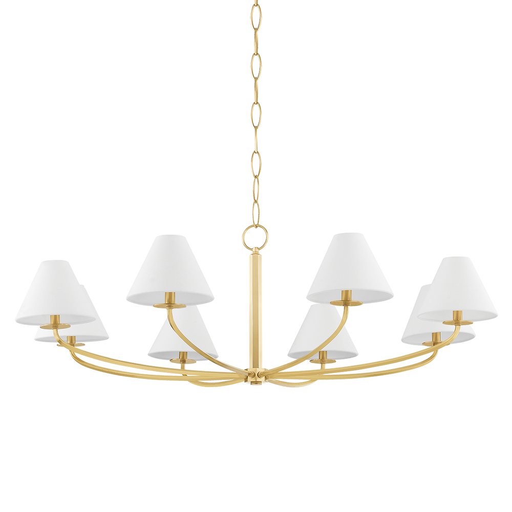 Stacey Chandelier, Aged Brass. Picture 1