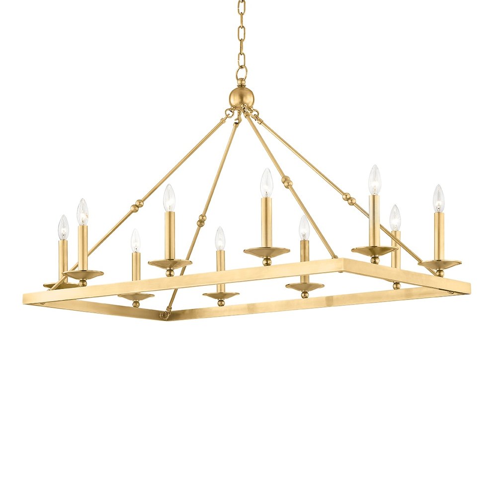 Allendale Linear In Aged Brass Color. Picture 1