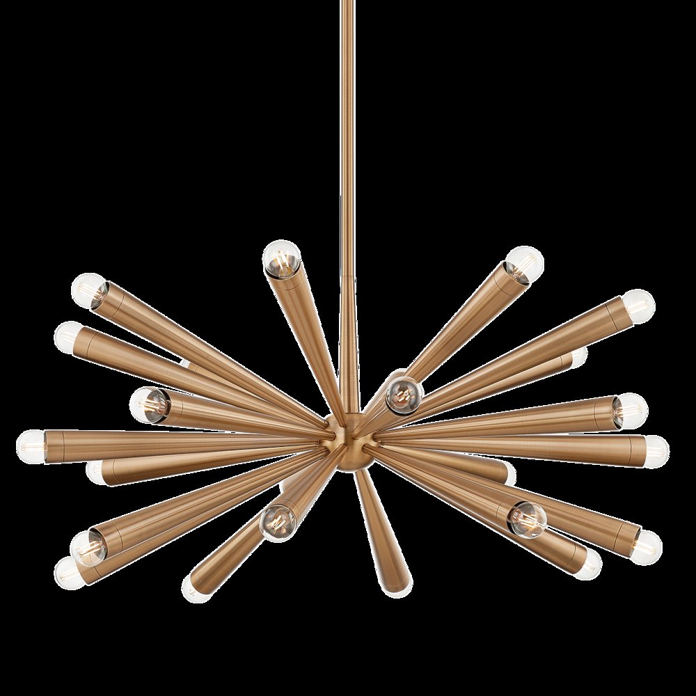 Keanu Chandelier, Patina Brass. Picture 1