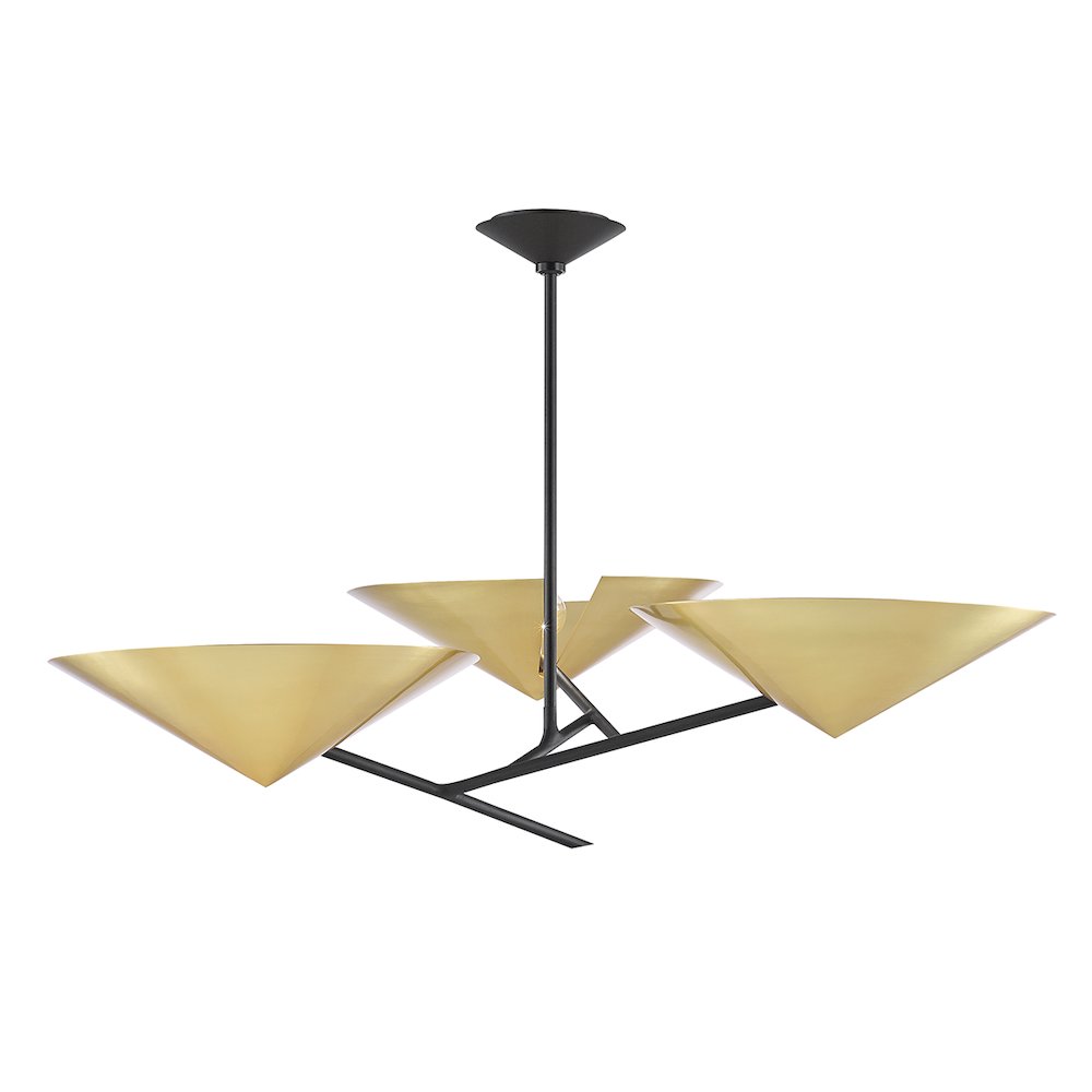 Equilibrium Chandelier, Aged Brass. Picture 1