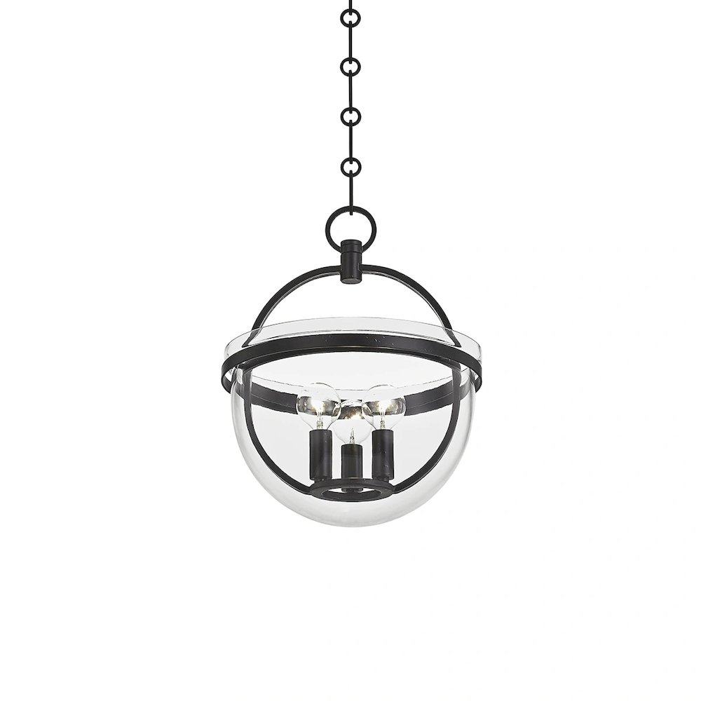 Malloy Lantern In Aged Iron Color. Picture 1