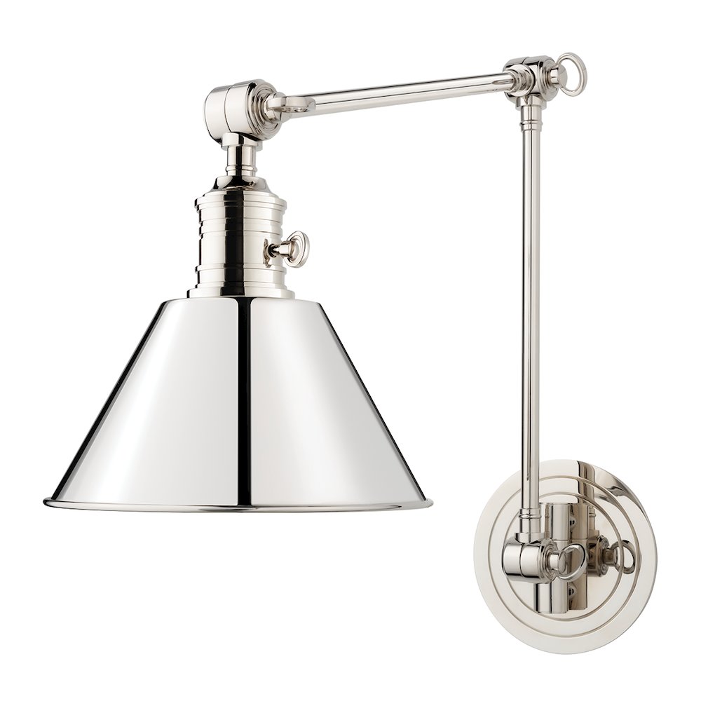 Garden City Wall Sconce, Polished Nickel. Picture 1