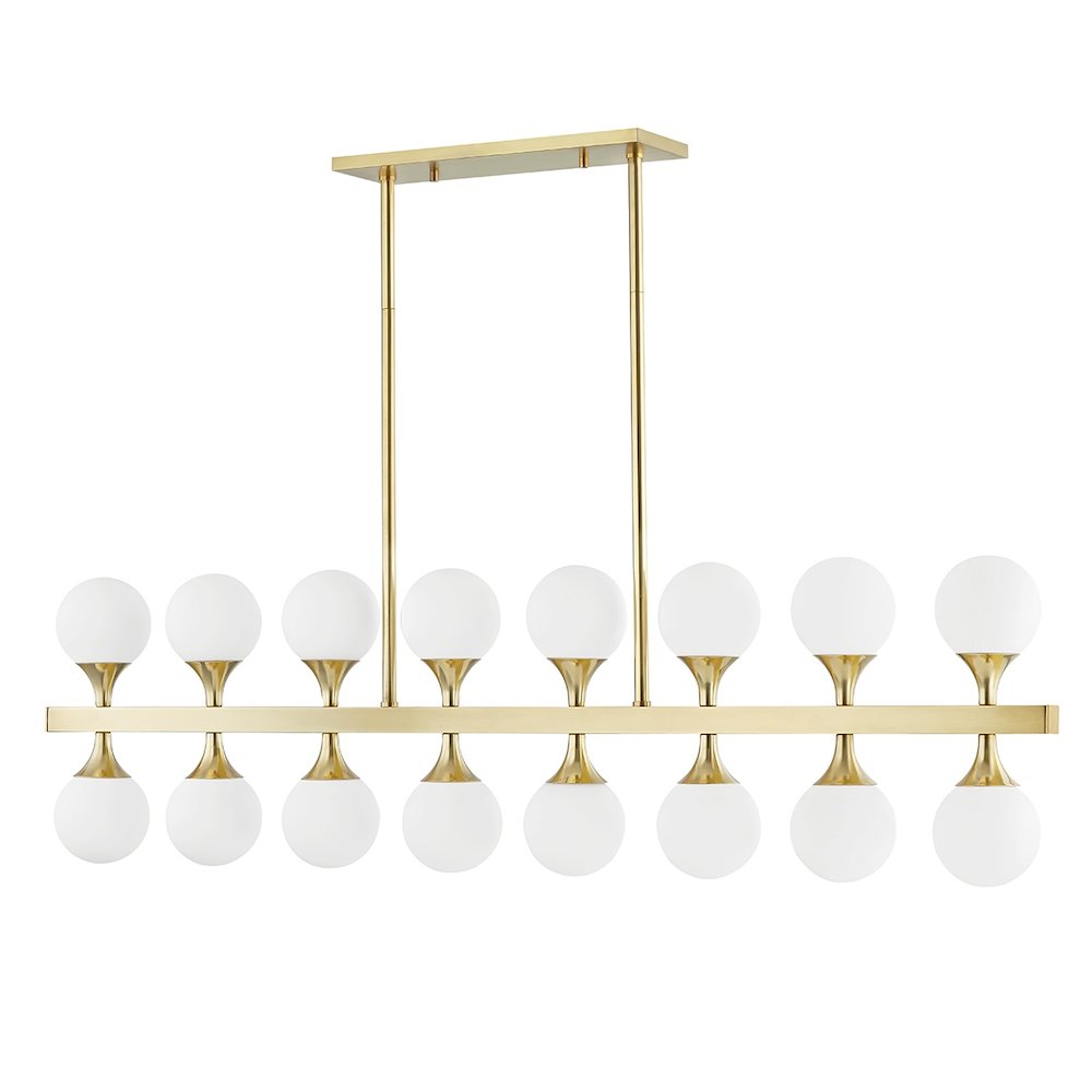 Astoria Linear In Aged Brass Color. Picture 1
