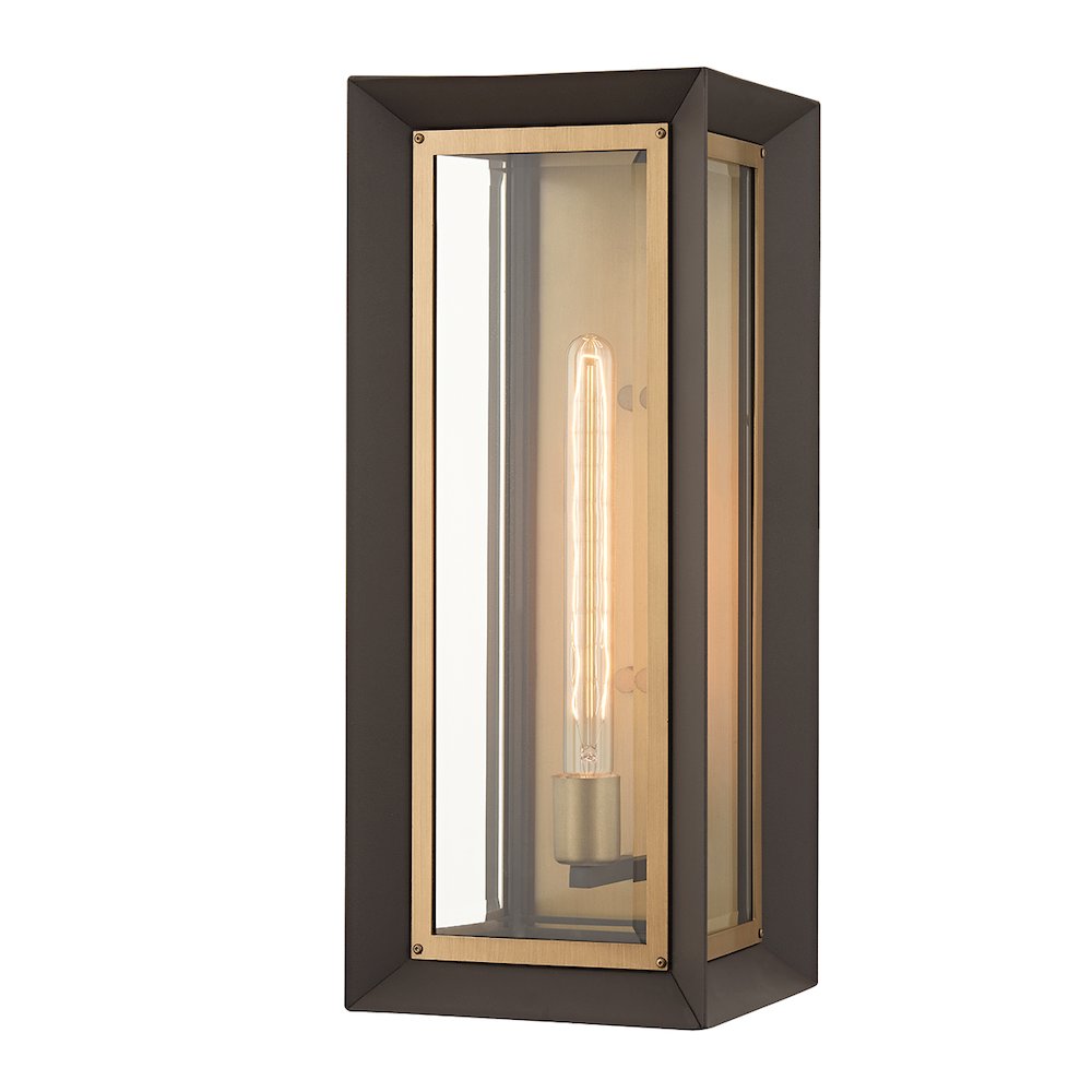 Lowry Exterior Wall Sconce, Textured Bronze. Picture 1