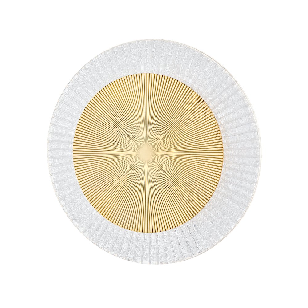 Topaz Flush Mount, Vintage Polished Brass. Picture 1