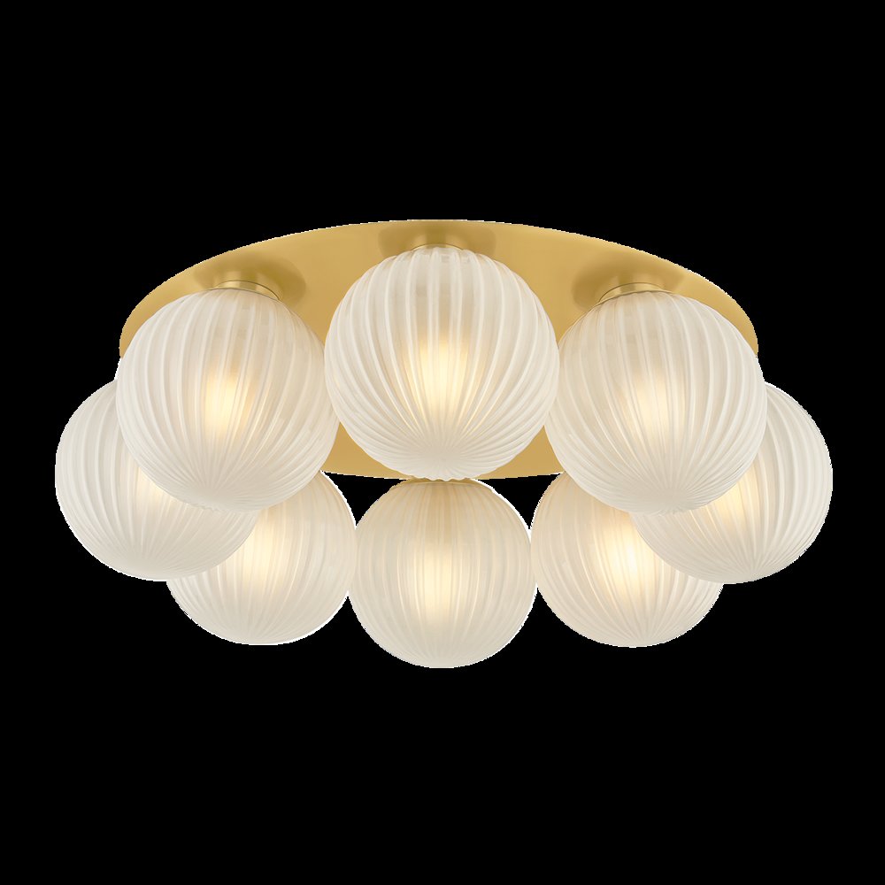 Vernazza Flush Mount, Vintage Polished Brass. Picture 1