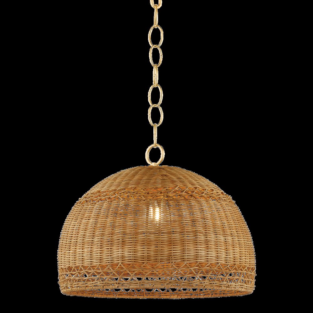 April Pendant, Aged Brass. Picture 1