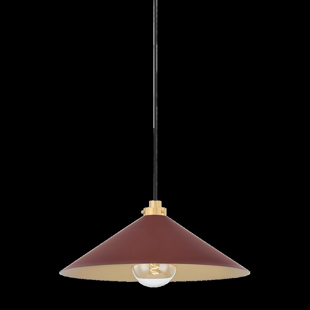 Clivedon Pendant, Aged Brass. Picture 1