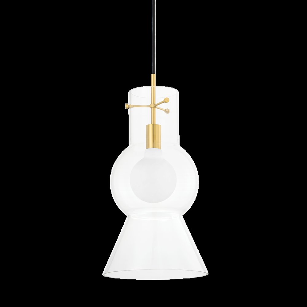 Mirabel Pendant, Aged Brass. Picture 1