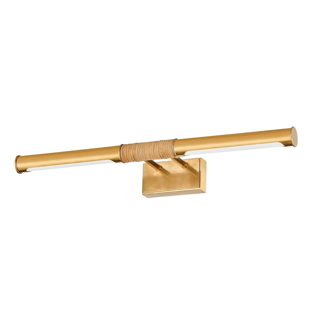 Hallstead Picture Light In Aged Brass Color. Picture 1