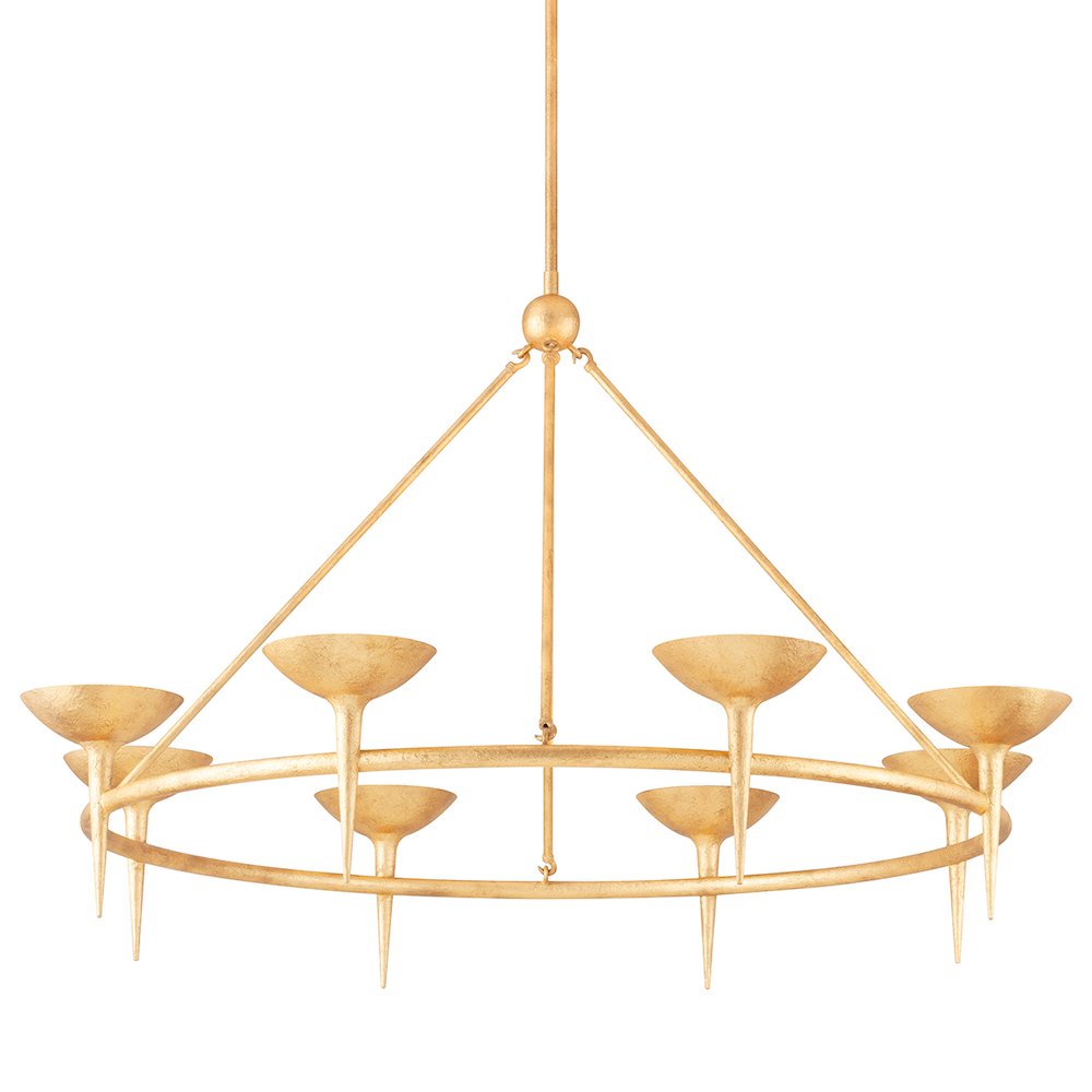 Cecilia Chandelier, Vintage Gold Leaf. Picture 1