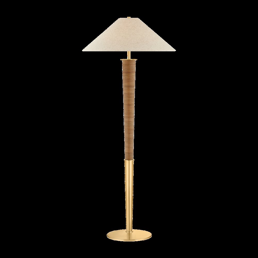 Bohicket Floor Lamp, Aged Brass. Picture 1