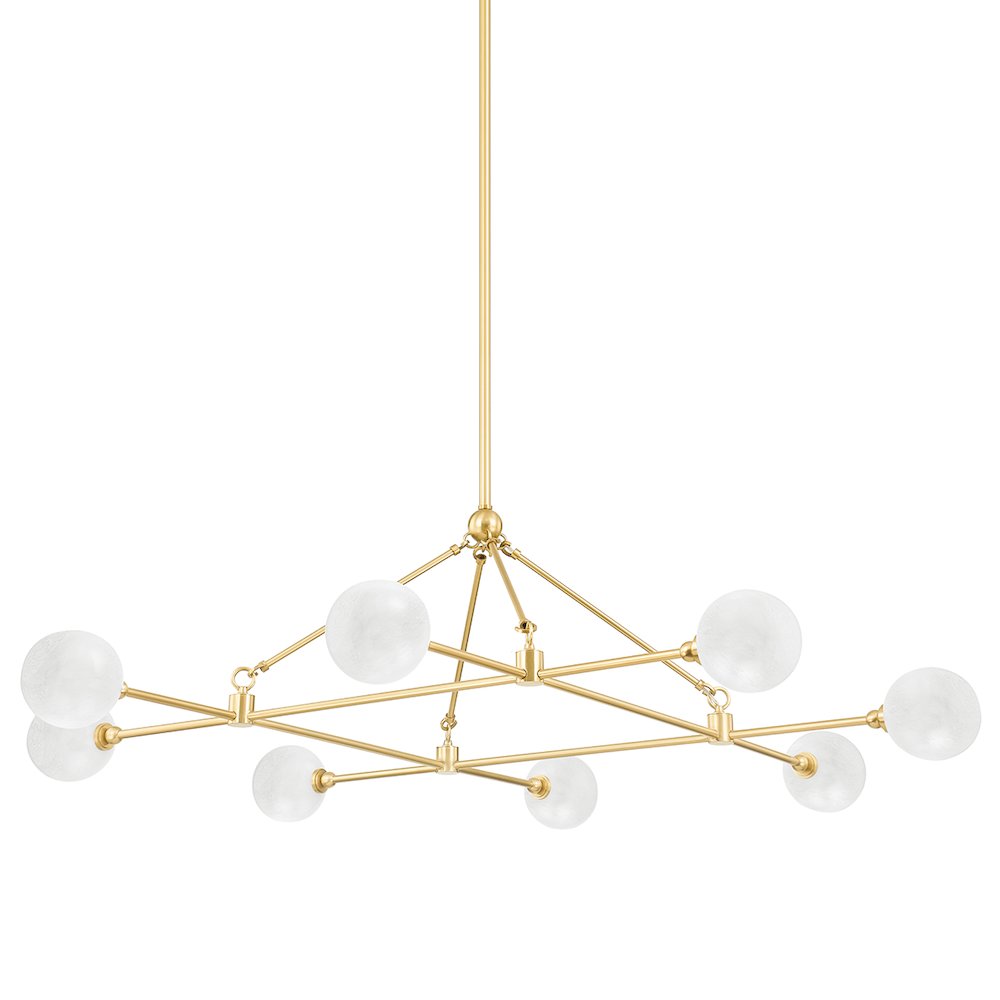 Andrews Chandelier, Aged Brass. Picture 1